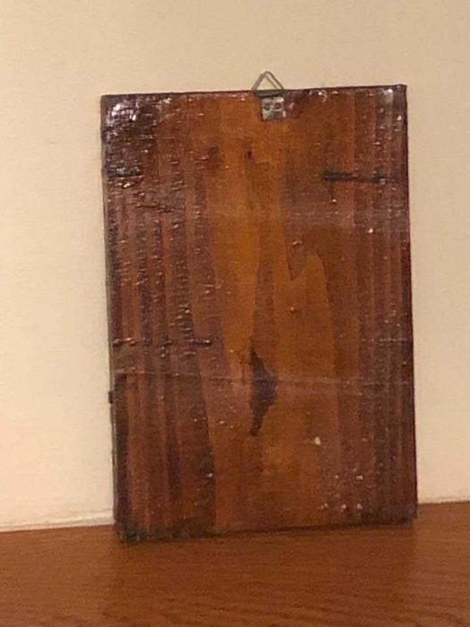 Stara mozaika Matka Boska na desce