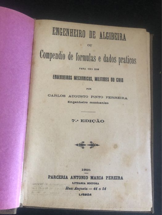 Engenheiro de Algibeira de C. A. Ferreira 1925