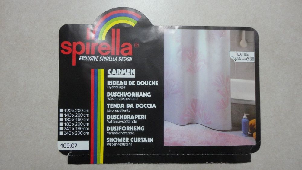 Cortina de banho Spirella