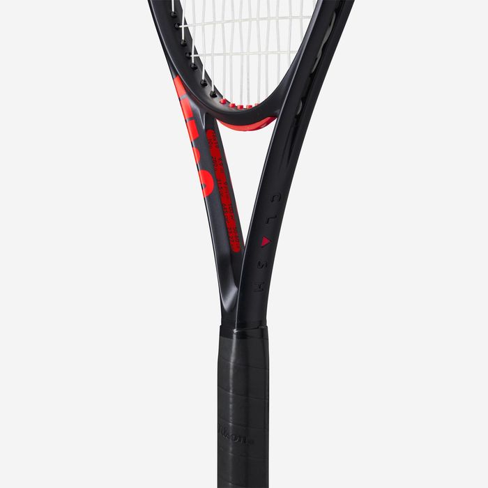 Raquete de ténis adulto - WILSON CLASH 100L V3 Preto laranja