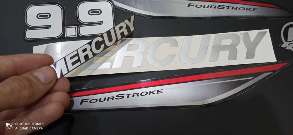 Наклейки на лодочный мотор колпак двигателя Mercury 9.9