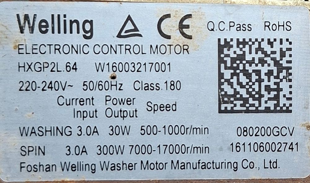 Двигун  Welling HXGP2L.64 W16003217001 для пральної машини