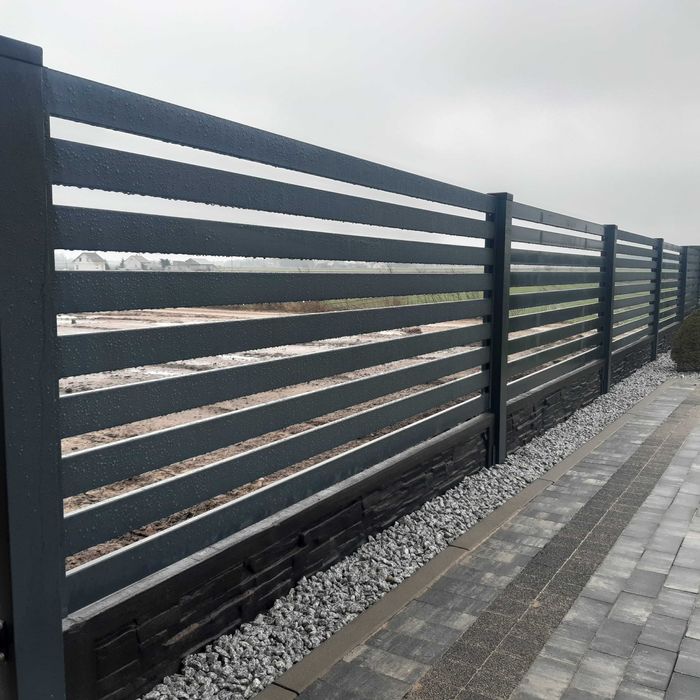 Ogrodzenia metalowe nowoczesne bramy furtki przęsła palisada CNC