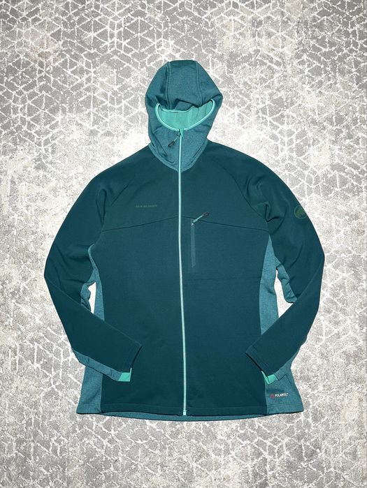 Трекінгове зіп худі Mammut Polartec -легкий вафельний фліс -розмір Л