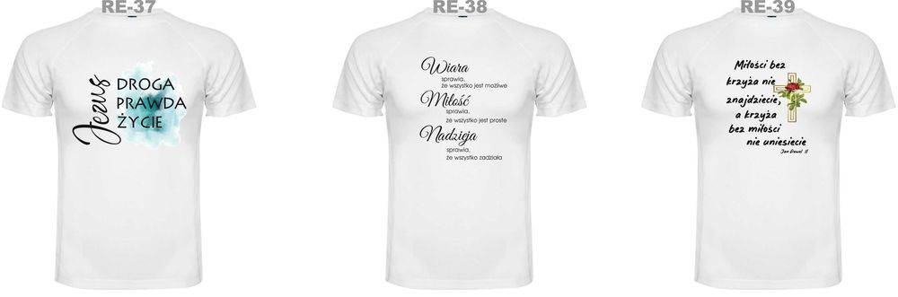 Religijna koszulka Bóg Jezus Wiara t-shirt rozm. M, L, XL lub 2XL