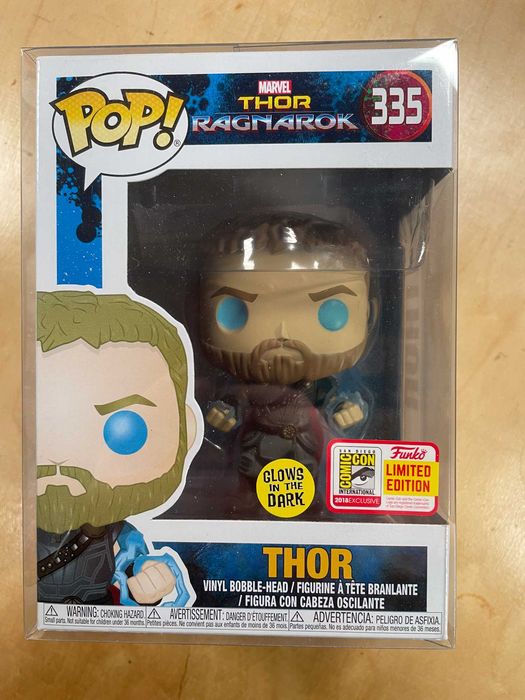Funko pop Thor 335 Glow In The Dark SDCC Exclusive z protektorem