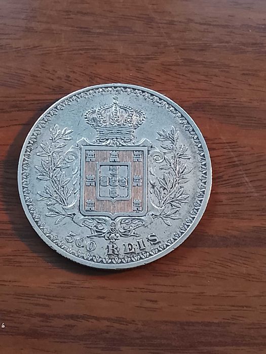 Moeda de 500 Reis de 1903 de D. Carlos I, em prata