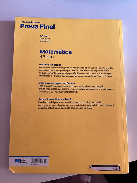 Livro de preparação para o exame de matemática 9 ano, 2020