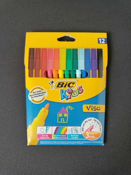 Flamastry Bic Kids Visa 12 sztuk