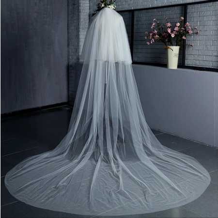 Welon ślubny gładki jednowarstwowy 3m ivory