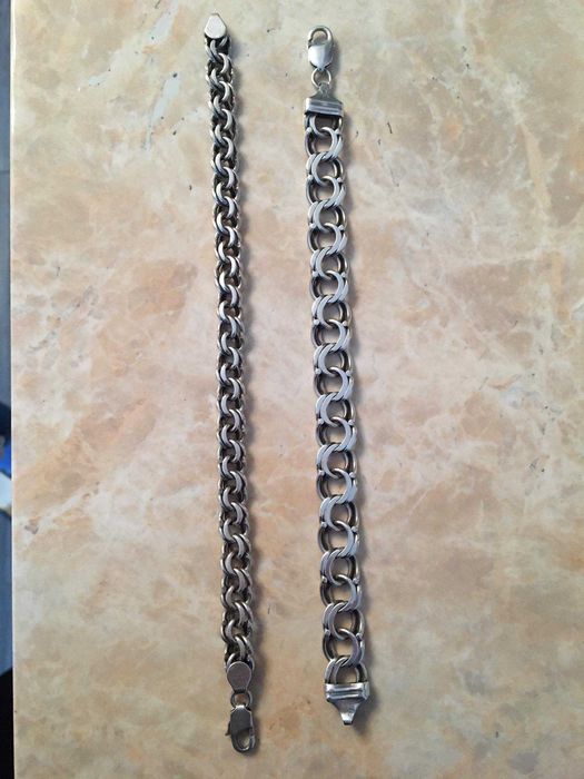 Срібний браслет бісмарк