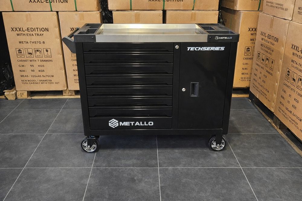 NOWA Wyposażona szafka narzedziowa 7 szuflad wózek narzędziowy