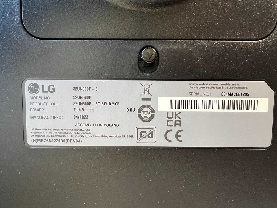 LG Monitor 32UN880P-B 4K UHD IPS
