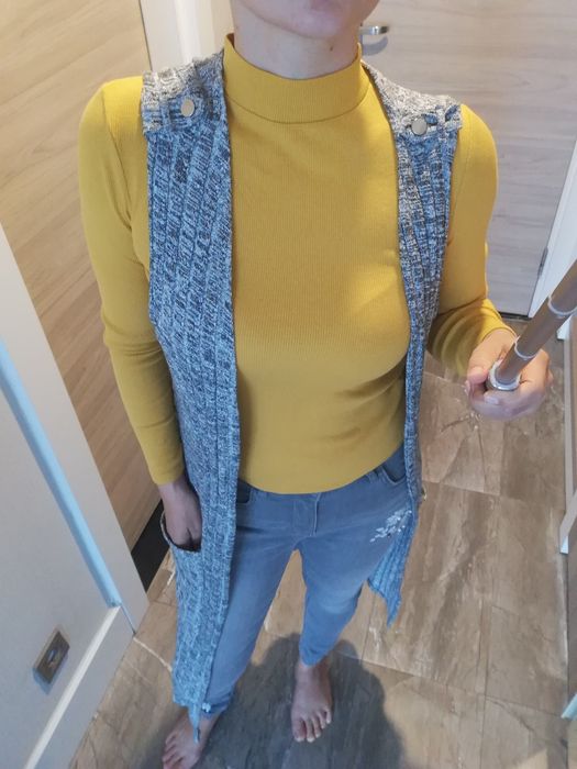 Długi sweter Premium M 38 kardigan kamizelka