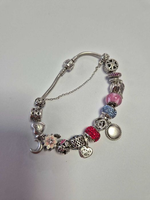 Srebrna bransoletka Pandora 58,56 gr 23 cm