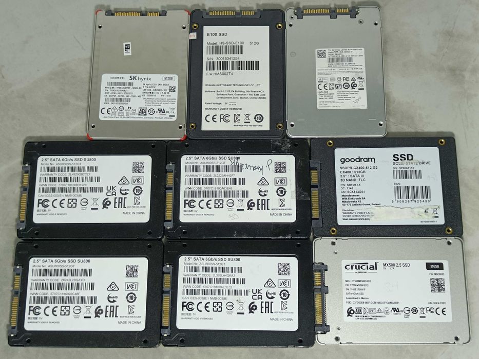 SSD диск ССД 512GB 90-97% здоровя! Hynix Micron ADATA надійний та якісний ССД!