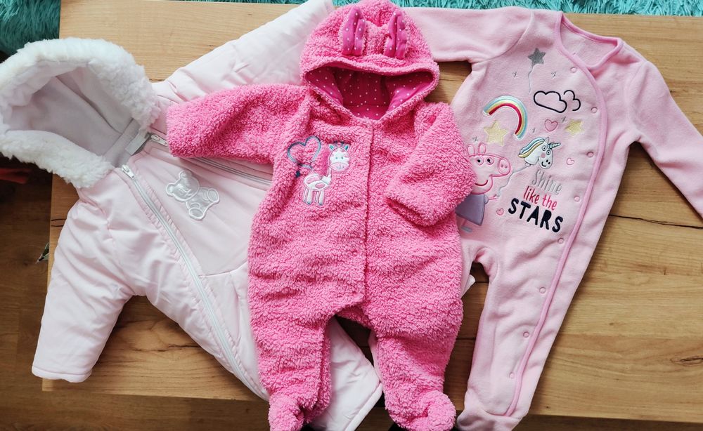 Zestaw kombinezonów niemowlęcych 62/68/74