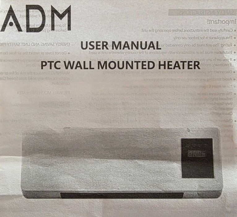 Novo: Mini-ar condicionado para ventilação e aquecimento, com possibilidade de montagem na parede.