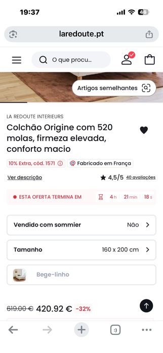Cama Lyngor do Ikea e Colchão Origine da La redoute impecáveis!!