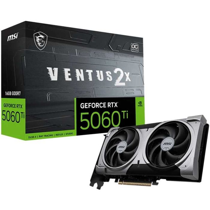 Відеокарта MSI PCI-Ex GeForce RTX 5060 Ti VENTUS 2X OC PLUS 16GB GDDR7