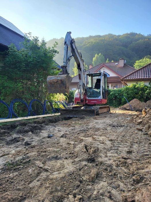 Usługi koparka, transport, ROBOTY ZIEMNE, wiertnica