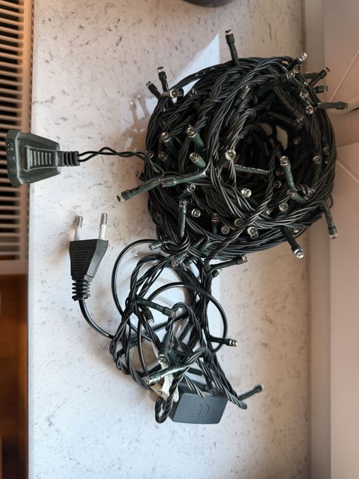 Lampki choinkowe zimne białe