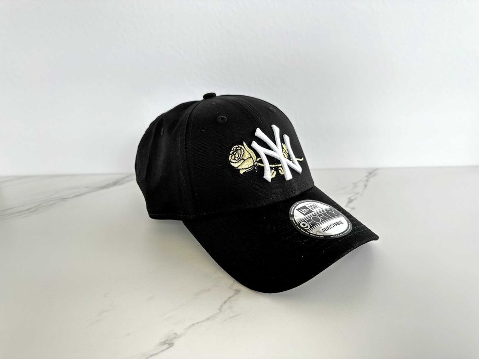 Czapka z daszkiem NEW ERA 9FORTY 940 New York Yankees CZARNA + róża