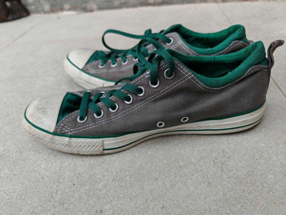 Converse cinzentas e verde esmeralda — tamanho 42
