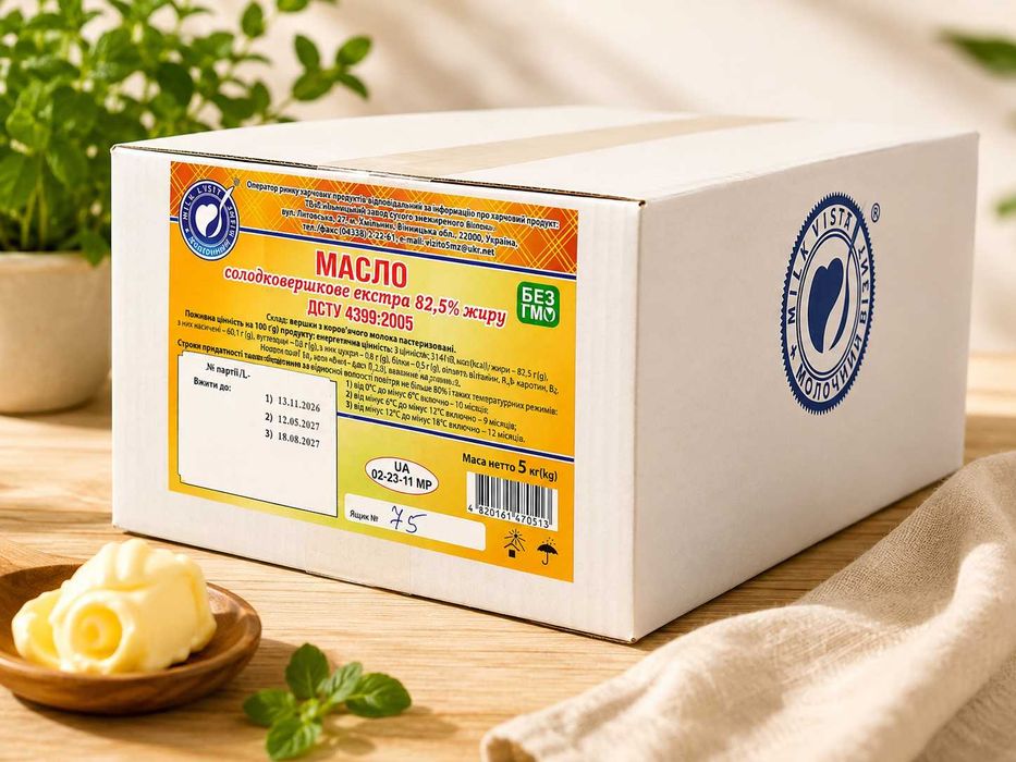 Масло ДСТУ 82.5% Молочний візит 5кг