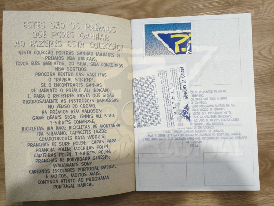 Caderneta de cromos Portugal Radical