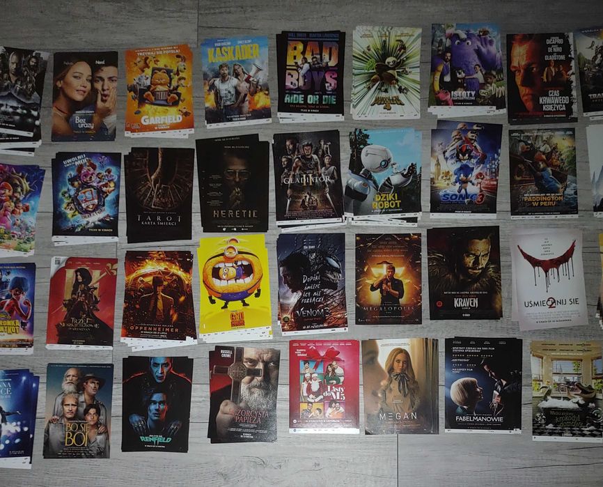 Ulotki karteczki z filmów kinowych kino całość 278