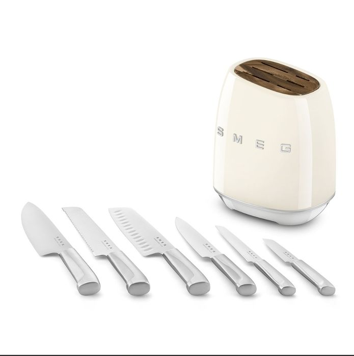 PROMOCJA!!! Zestaw noży noże kuchenne SMEG zestaw 6+1 NOWE