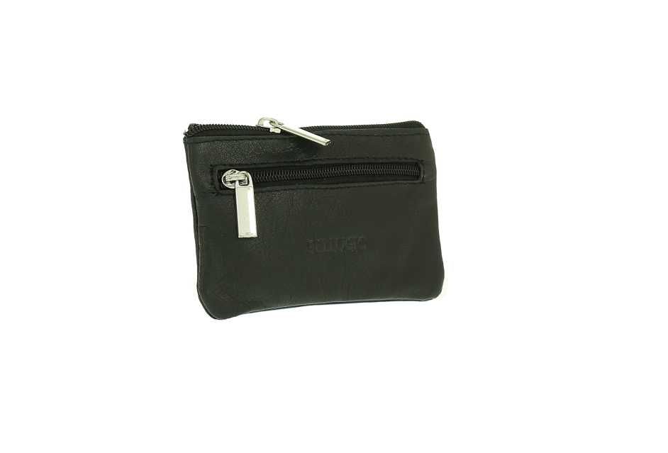 Skórzane etui na klucze pokrowiec kluczówka czarne skóra Bellugio