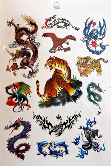 Tatuaże zmywalne tymczasowe