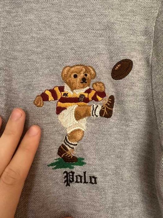 Polo Ralph Lauren Polo Bear Rugby – szare polo 100% bawełna NOWA