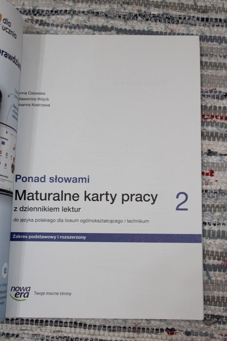 NOWA Maturalne karty pracy z dziennikiem lektur Ponad słowami 2