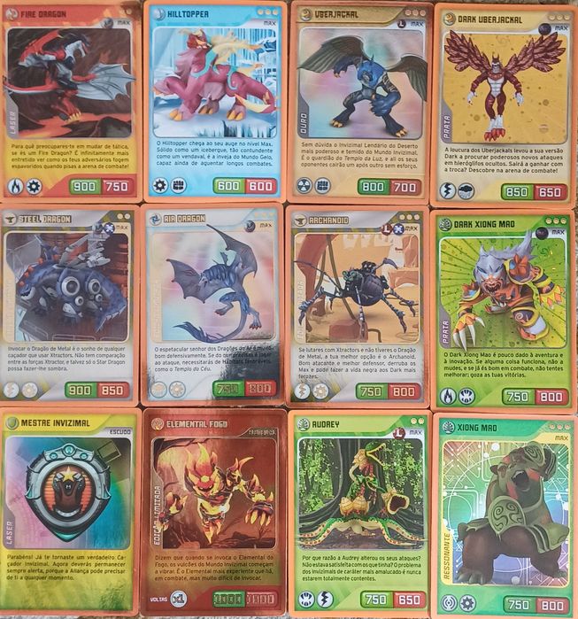 Invizimals Cartas impecáveis