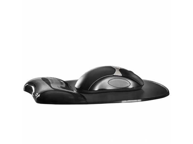 Podkładka ergonomiczna pod mysz dłoń nadgarstek silikon czarna