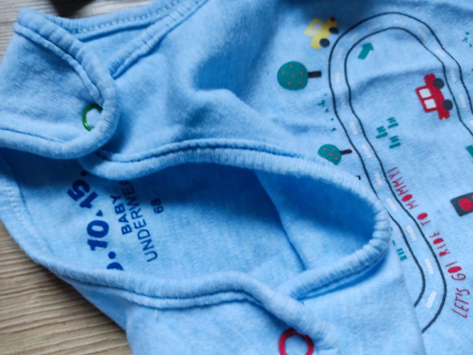 Śpiochy 7 szt niemowlęce rozpinane w kroku,68