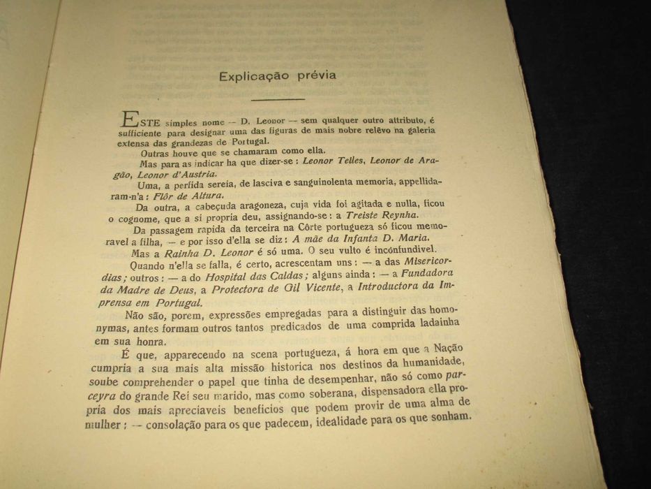 Livro A Rainha D. Leonor Conde de Sabugosa 1ª edição