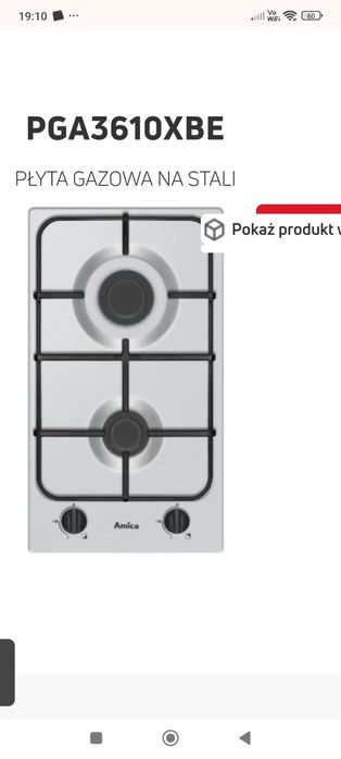 Płyta gazowa Amica model PGA3610XBE