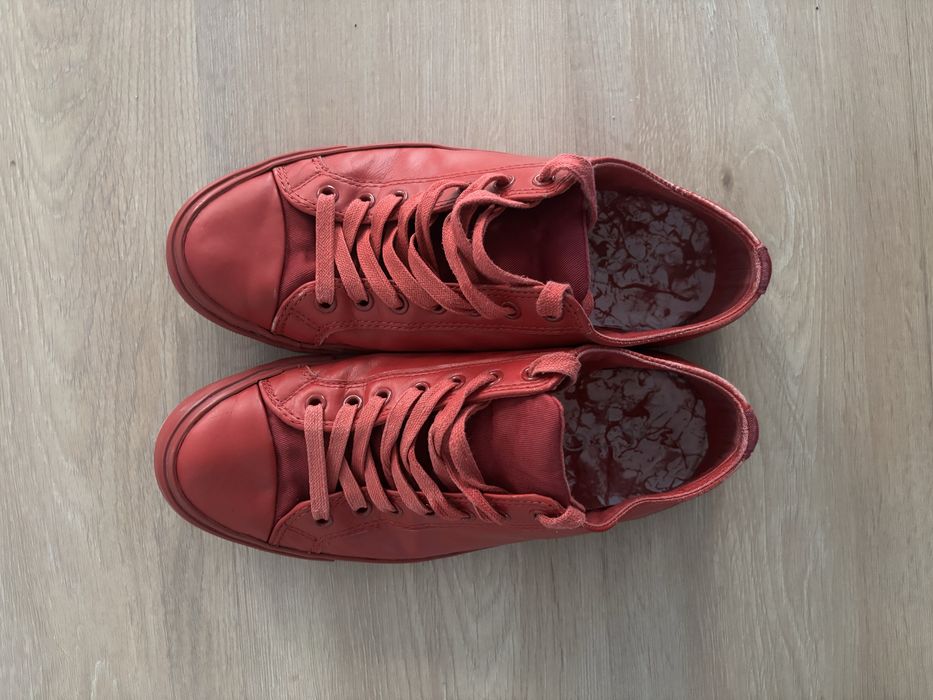 Tenis Aldo Low Top Pele Vermelho