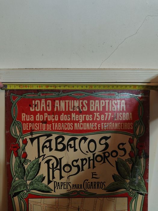 Chapa publicitária antiga Tabaco