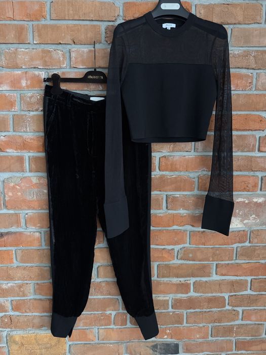 Чорні бархатні брюки з лампасами 3.1 Phillip Lim.