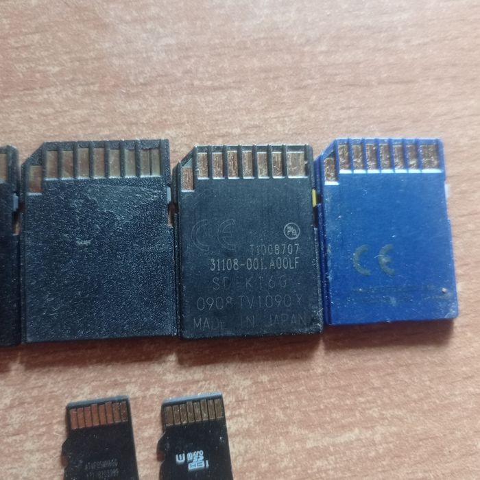 SD adapter San Disk SD card. Micro SD good ram transcend. 2, 8, 16 GB.