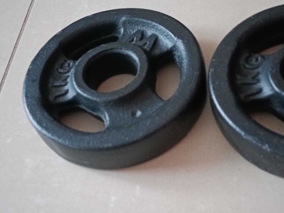 Żeliwne talerze do sztangi Ciężarki Obciążniki 1 kg