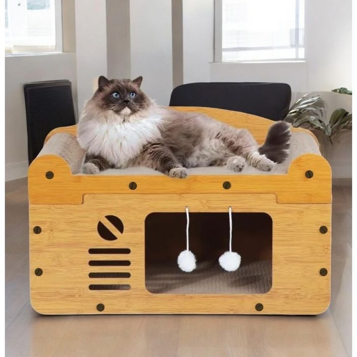 Domek legowisko drapak dla kota ekologiczny antyposlizgowy 30x56x30