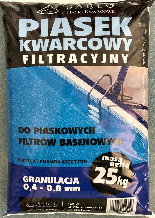 Piasek filtracyjny do pomp basenowych - 25 kg