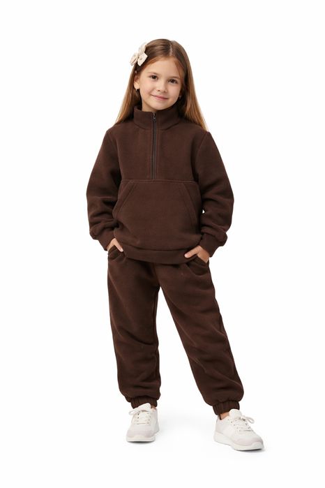 Флісовий костом шоколадного кольору, унісекс 128-134