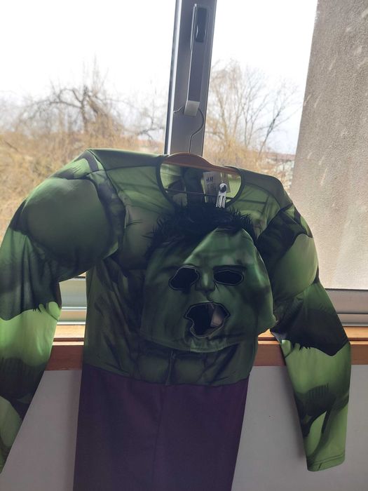 Hulk fato de carnaval  tamanho 9-10